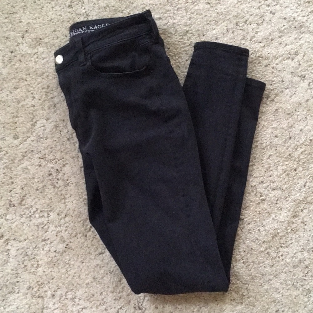 High Rise Black American Eagle Jegging (Long)